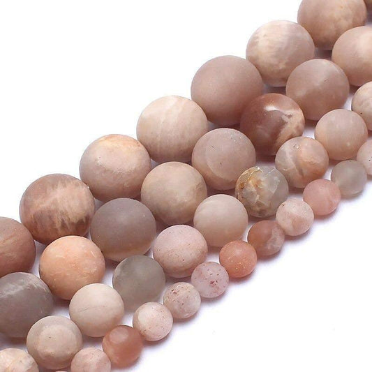 Natural Matte Frosted goldstone Sunstone Beads, 4-10mm 15.5'' inch strand