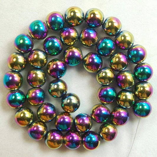 Natural Multi Color Hematite Beads, 2-10mm Round 15.5''' full strand