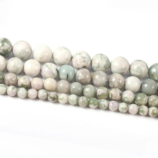 Natural Peace Green Jade Beads, 4-10mm 15.5'' full strand