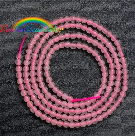 Natural Rose Quartz Beads, Round Gemstone 15.5 Full Strand, 2-12mm