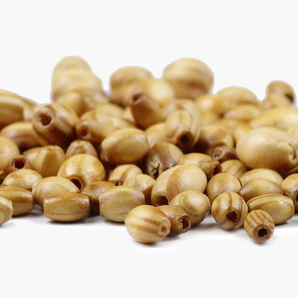 Olive wood beads Pine oval Spacer Beading Beads 200pcs 8x6MM