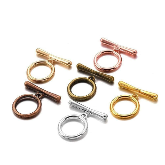 OT Toggle Clasps 18.5mm, 10sets Silver Gold Copper