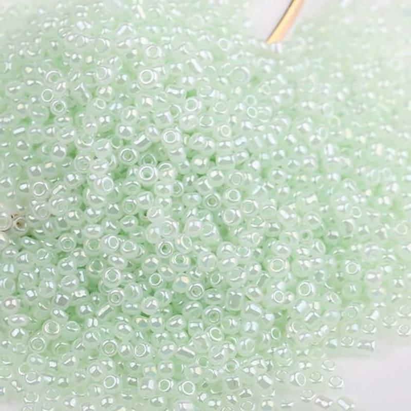 Pearl Light green Miyuki Delica seed beads, 2mm 12/0 small glass Austria japanese round beads, 1000pcs