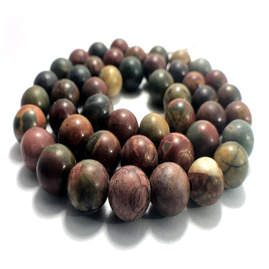 Picasso Jasper beads, Round 4-12mm, 15.5 Full Strand
