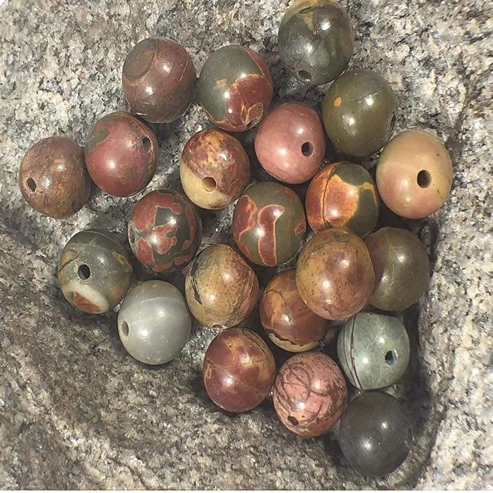 Picasso Jasper beads, Wholesale Round stone 4-12mm, 5-200pcs