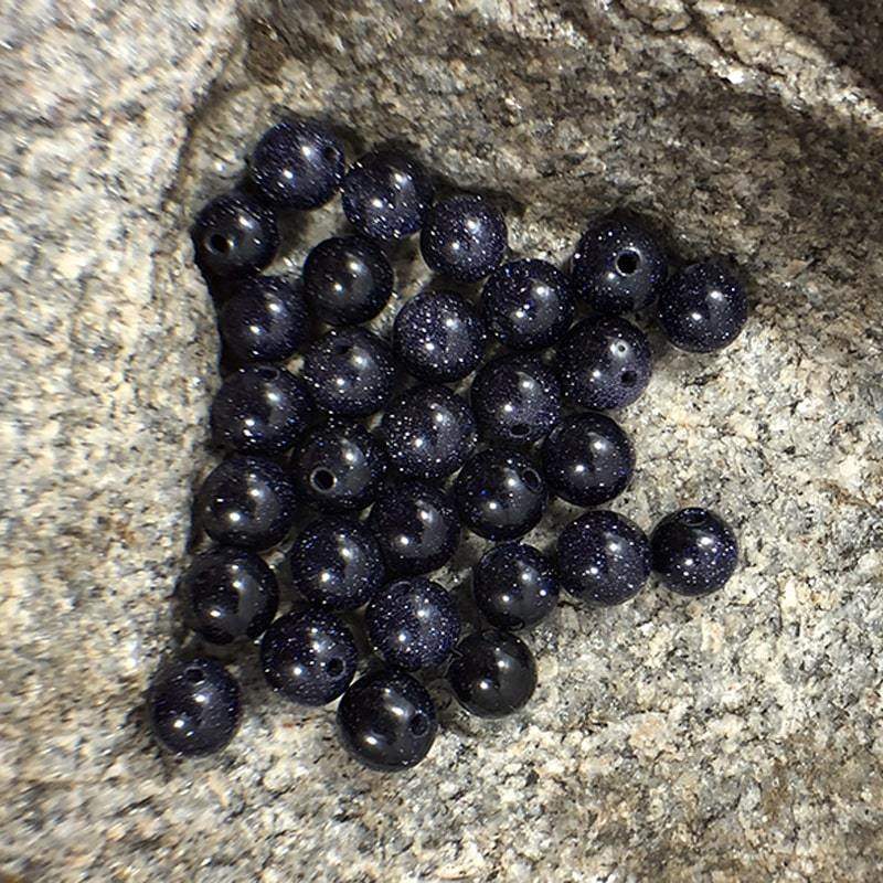 Round Blue Sand Stone Aventurine Beads, Wholesale lot, size 4-12mm