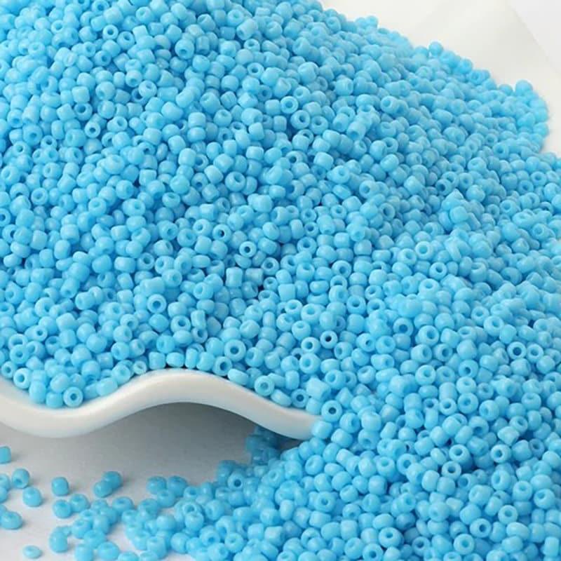 Sky Blue Opaque japanese seed beads, 2mm 12/0 Miyuki Delica small glass Austria round beads, 1000pcs