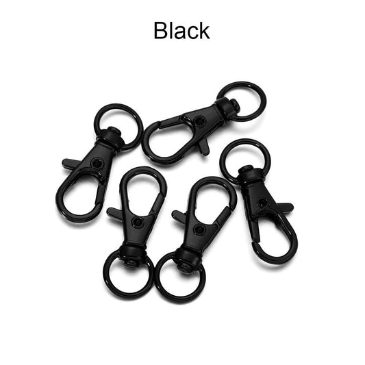 Split Key Ring Swivel Lobster Clasp, 10pcs
