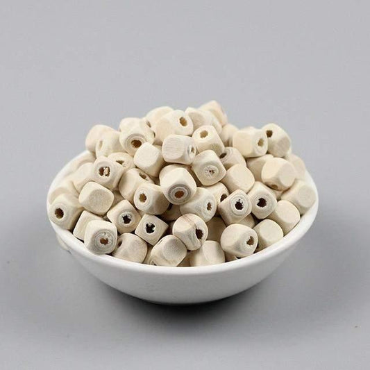 Square Cube Wood Beads for Jewelry Making DIY, Eco-Friendly for Wooden Necklace Bracelet Findings 100pcs 8/10mm