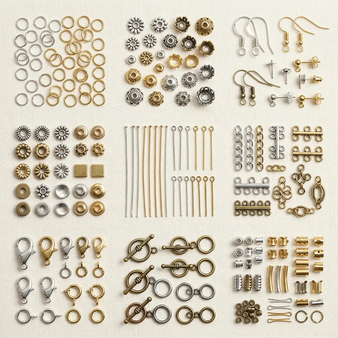 Jewelry findings and essential jewelry making components for handmade projects