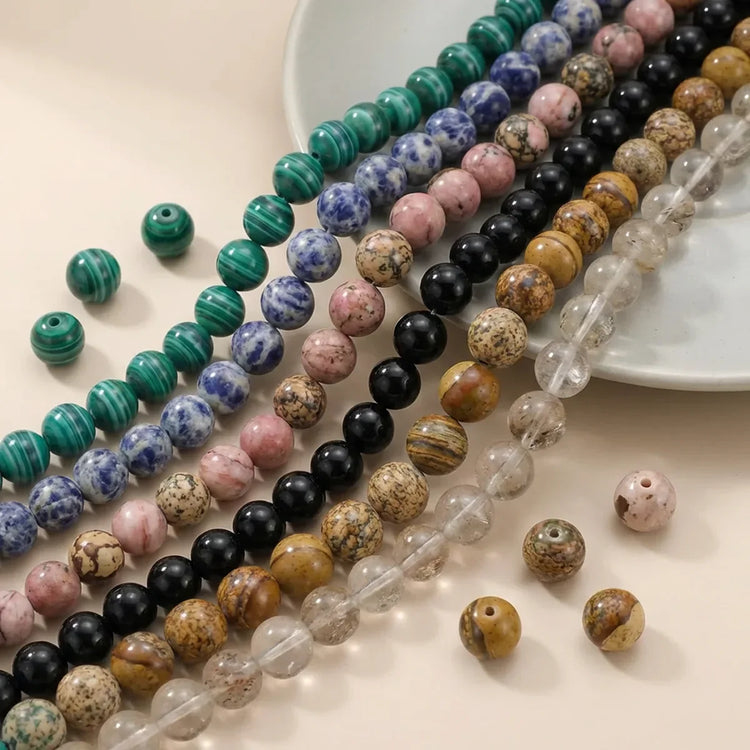 10mm gemstone beads natural stone round