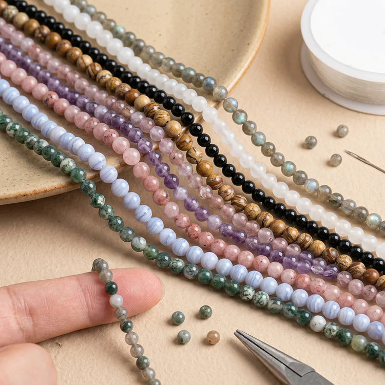 4mm gemstone beads small natural stone