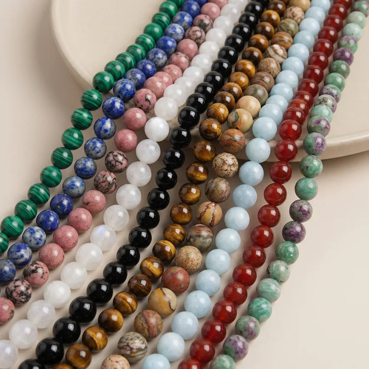 6mm gemstone beads natural stone beads round