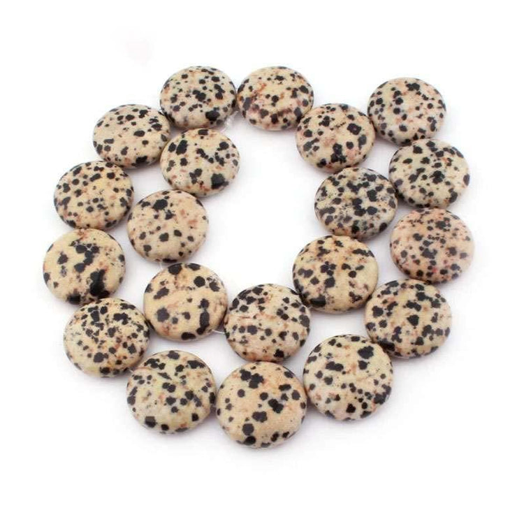 Coin gemstone beads 