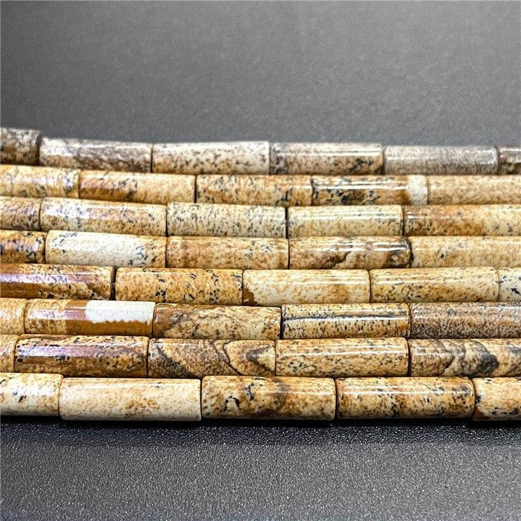 Gemstone tube beads 
