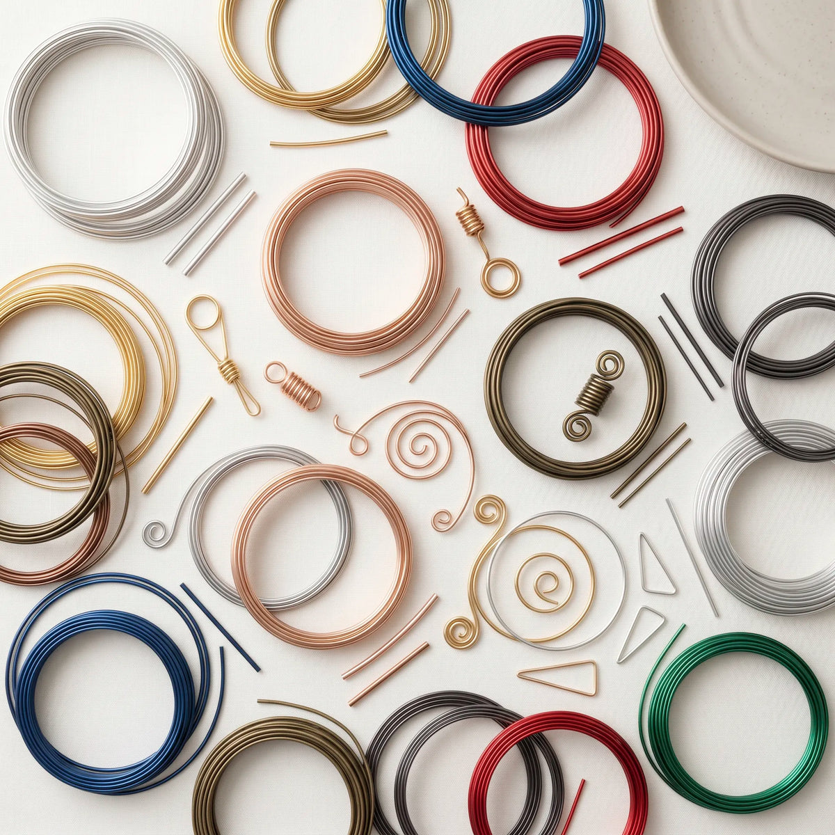 Jewelry wire for jewelry making in different gauges and finishes
