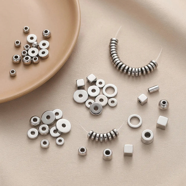 stainless steel spacer beads metal