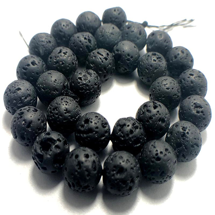 Volcanic lava rock beads 