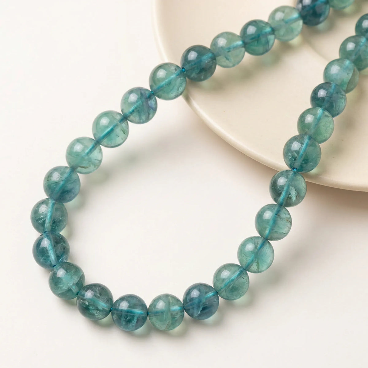12mm natural blue fluorite round gemstone beads on a full strand