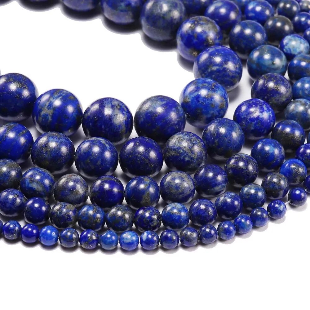 Lapislazuli-Perlen, 2–12 mm