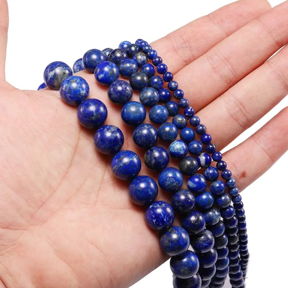 Lapislazuli-Perlen, 2–12 mm