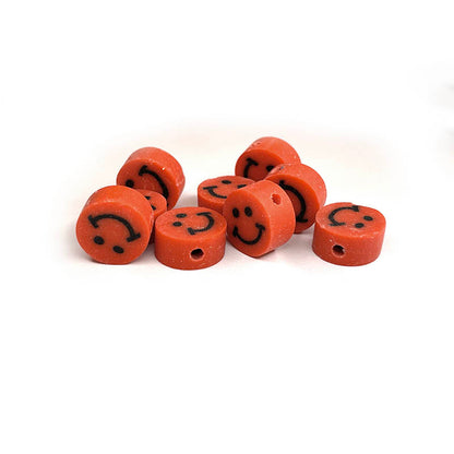 10mm Smile Face Runde Polymer Clay Perlen