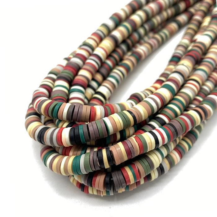 6mm Heishi Polymer Clay Beads - 16" strand