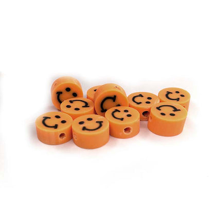 10mm Smile Face Runde Polymer Clay Perlen