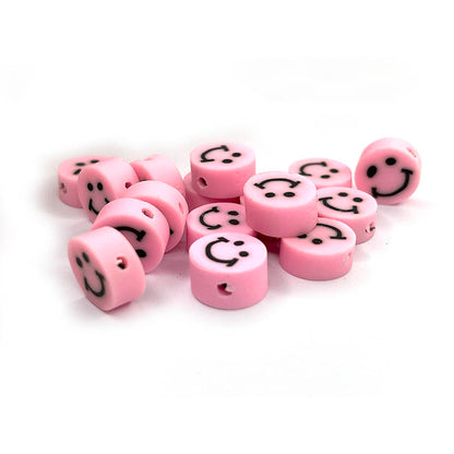 10mm Smile Face Runde Polymer Clay Perlen