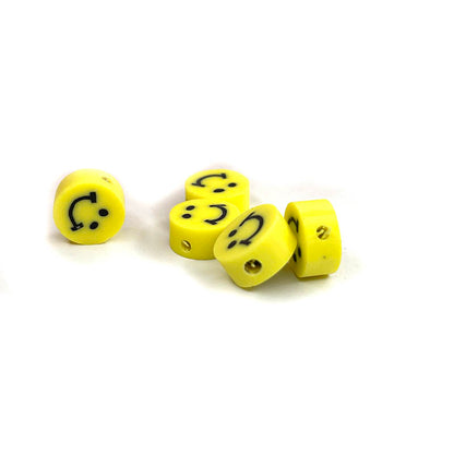 10mm Smile Face Runde Polymer Clay Perlen