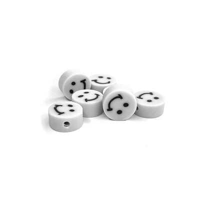 10mm Smile Face Runde Polymer Clay Perlen