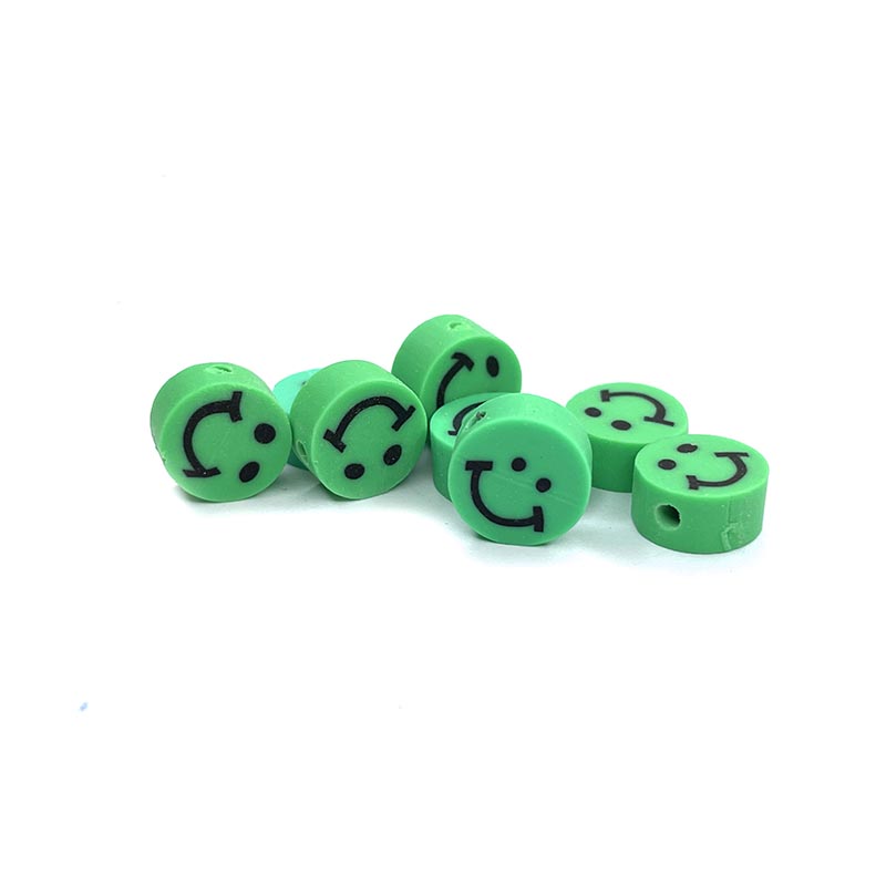 10mm Smile Face Runde Polymer Clay Perlen