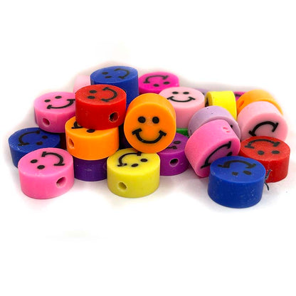 10mm Smile Face Runde Polymer Clay Perlen