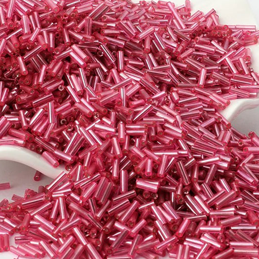 2x6mm Long Tube Lined Cylinder Seed Beads 400pcs