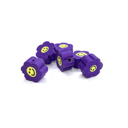 10mm Sonnenblumenlächeln mit farbigen Polymer Clay Perlen