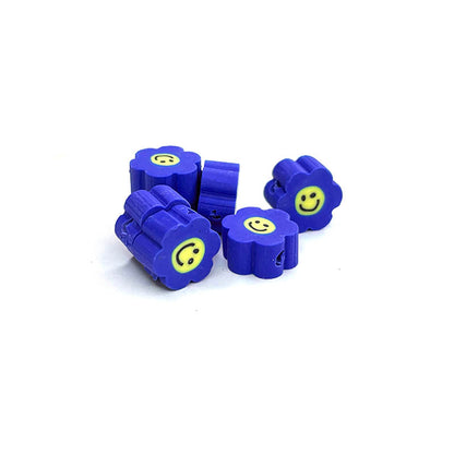 10mm Sonnenblumenlächeln mit farbigen Polymer Clay Perlen