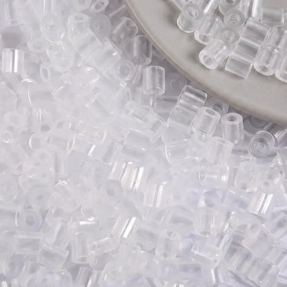 Clear transparent 5mm cylinder fuse beads with large holes