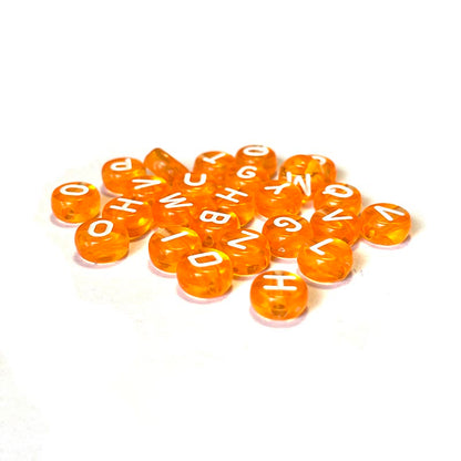 7 mm klare Acryl-Alphabetperlen, bunt, 100 Stück