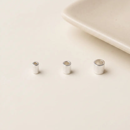 925 silver crimp tubes in three sizes for jewelry stringing wire