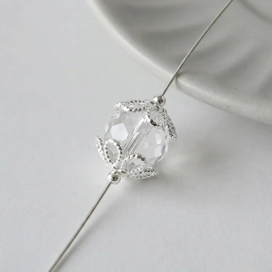 925 sterling silver flower bead caps 8.5mm in use