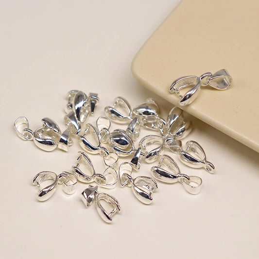 925 sterling silver pinch bail connectors for pendants and jewelry making