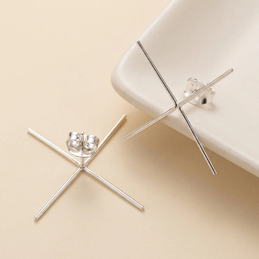 925 sterling silver 4-claw stud earring blanks for jewelry making