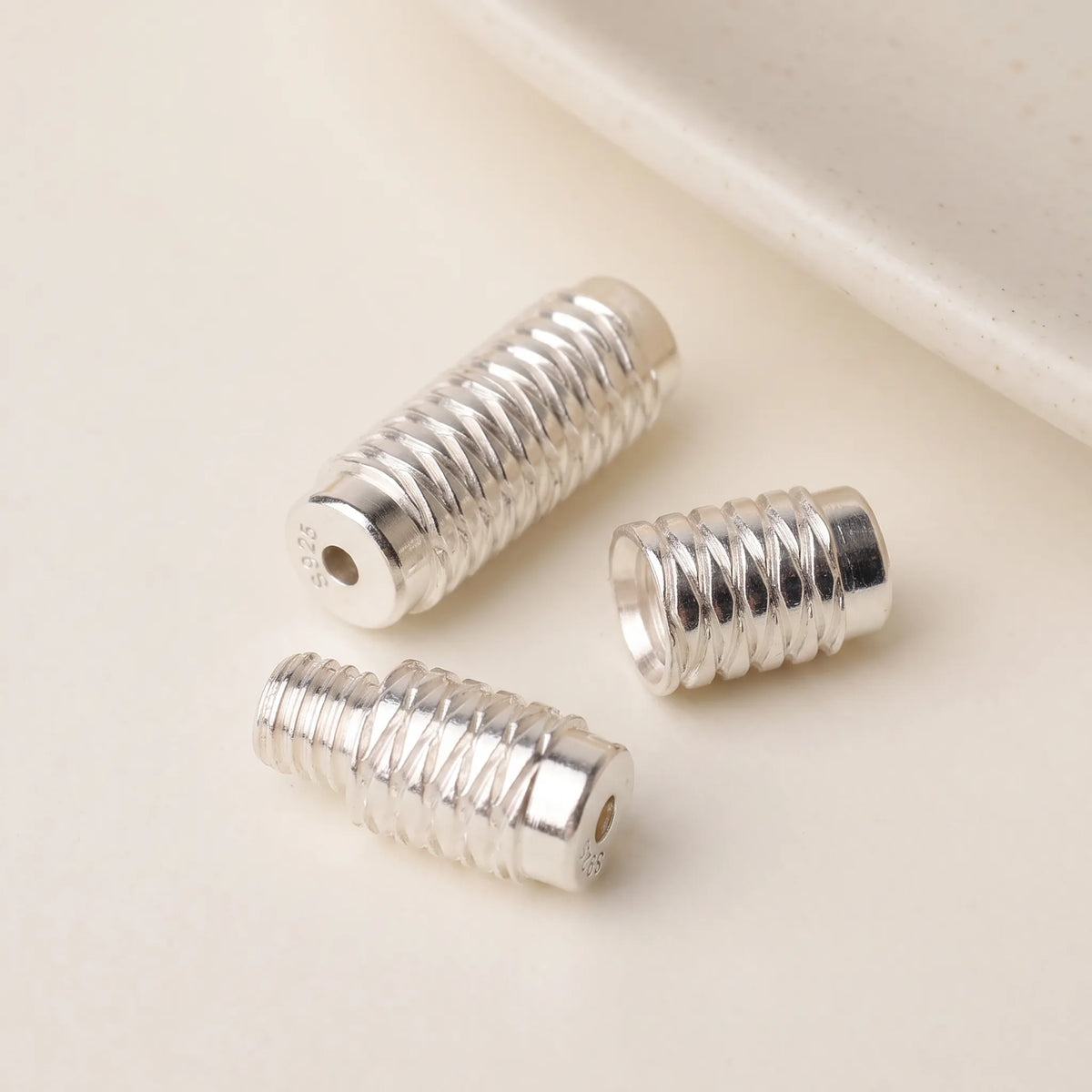 925 sterling silver barrel screw clasp for necklace and bracelet making