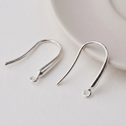 925 sterling silver earring hooks with attachment loop for jewelry making
