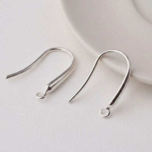 925 sterling silver earring hooks with attachment loop for jewelry making