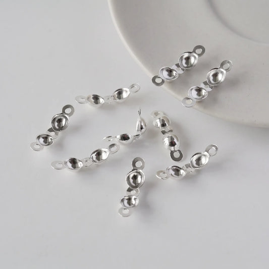 925 sterling silver knot covers for finishing necklaces and bracelets