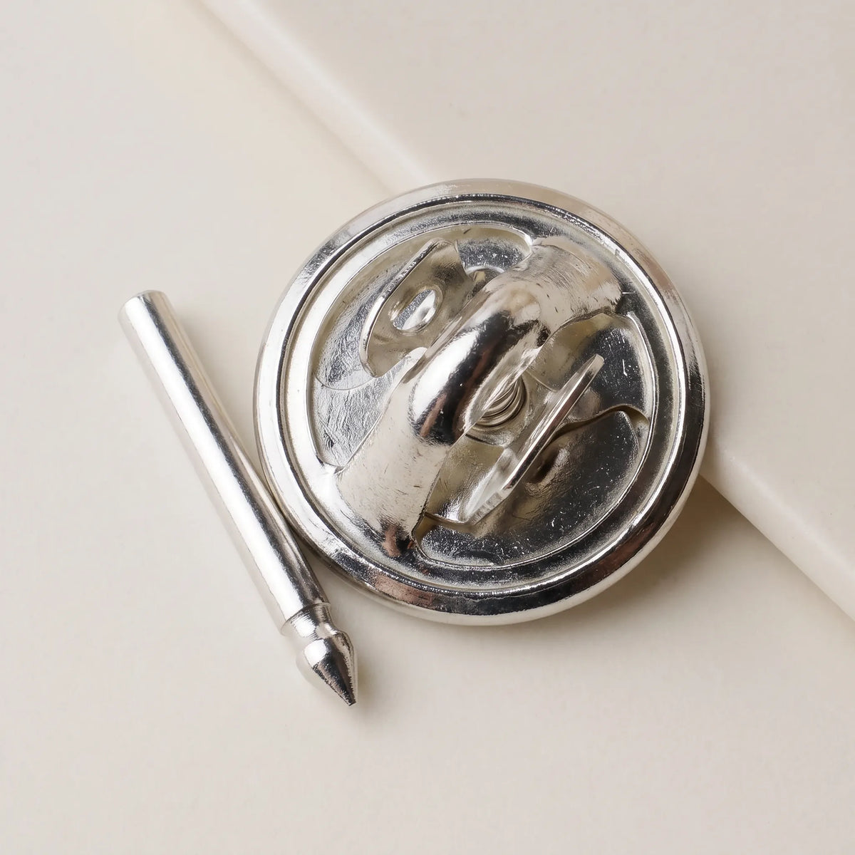 925 sterling silver locking pin back with brooch pin for badge and lapel pin making