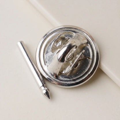 925 sterling silver locking pin back with brooch pin for badge and lapel pin making