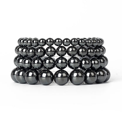 Black Hematite Gemstone Bracelet 6-12mm