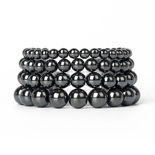 Black Hematite Gemstone Bracelet 6-12mm